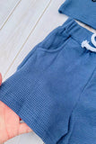 Western vehicle top & blue shorts boy's boutique set 2601069M