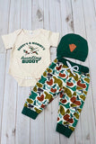 Western mallards hunting romper & pant & hat baby boutique sets 2601075M