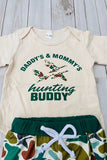 Western mallards hunting romper & pant & hat baby boutique sets 2601075M