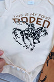 Western rodeo kid romper & pant & hat 3pc baby boutique sets 2601087M 15S2