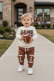Western GAME DAY sweatshirt & pant boy's boutique set 2601088M