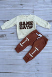 Western GAME DAY sweatshirt & pant boy's boutique set 2601088M