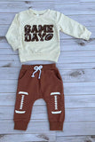 Western GAME DAY sweatshirt & pant boy's boutique set 2601088M