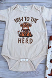 Western NEW TO THE HERD romper & pant & hat 3pc baby boutique sets 2601089M 15S3