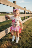 Western cowgirl romper & fringe bloomer baby boutique sets 2601090M 12S3
