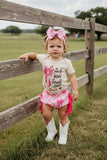 Western cowgirl romper & fringe bloomer baby boutique sets 2601090M 12S3