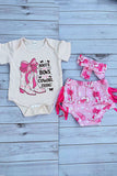 Western cowgirl romper & fringe bloomer baby boutique sets 2601090M 12S3