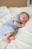 Chic one piece blue striped short sleeve baby boutique jumpsuit 2601092M 15S1