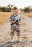 Western mallard embroidery short sleeve baby boutique jumpsuit 2601093M 15S1