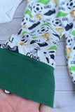 Western soccer romper & pant & hat 3pc baby boutique sets 2601094M 15S2
