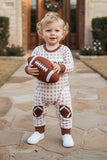 Western GAMEDAY embroidery baby boutique jumpsuit 2601095M 15S1