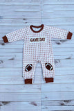 Western GAMEDAY embroidery baby boutique jumpsuit 2601095M 15S1