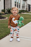 Trendy dinosaur sweatshirt & pant boy's boutique set 2601098M 15S1