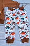 Trendy dinosaur sweatshirt & pant boy's boutique set 2601098M 15S1