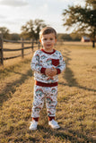 Western dinosaur print sweatshirt & pant boy's boutique set 2601102M 15S1