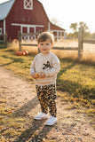 Western malladrd embroidery sweatshirt & pant boy's boutique set 2601104M