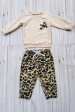 Western malladrd embroidery sweatshirt & pant boy's boutique set 2601104M