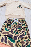 Western malladrd embroidery sweatshirt & pant boy's boutique set 2601104M