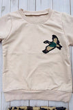 Western malladrd embroidery sweatshirt & pant boy's boutique set 2601104M