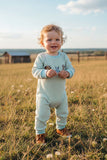 Western hunting embroidery stripe long sleeve baby boutique jumpsuit 2601106M 15S4