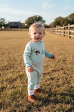 Western hunting embroidery stripe long sleeve baby boutique jumpsuit 2601106M 15S4