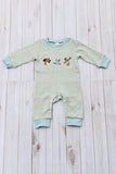 Western hunting embroidery stripe long sleeve baby boutique jumpsuit 2601106M 15S4