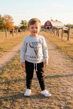 Western "MAMA'S LITTLE COWBOY" sweatshirt & pant boy's boutique set 2601107M 16S1
