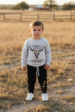 Western "MAMA'S LITTLE COWBOY" sweatshirt & pant boy's boutique set 2601107M 16S1