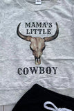 Western "MAMA'S LITTLE COWBOY" sweatshirt & pant boy's boutique set 2601107M 16S1