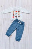 Western "SO GOD MADE A COWBOY"sweatshirt & pant boy's boutique set 2601111M 12S3