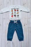 Western "SO GOD MADE A COWBOY"sweatshirt & pant boy's boutique set 2601111M 12S3
