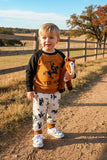 Western YEE-HAW cowboy raglan sweatshirt & pant boy's boutique set 2601114M 12S1/12S3