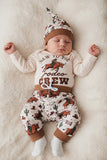 Western NEW TO THE rodeo CREW & pant & hat 3pc baby boutique sets 2601122M