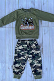 Western MY SOUTHERN BOY embroidery top & camo pant 2pc boy's boutique set 2601120M