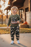 Western MY SOUTHERN BOY embroidery top & camo pant 2pc boy's boutique set 2601120M