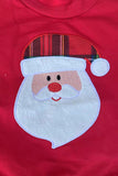Chrismas Santa patch red long sleeve top & pant unisex kids boutique set 2601123M 8S7