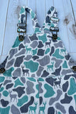 Western corduroy camo print adjustable boy's boutique overalls 2601124M