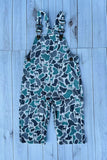 Western corduroy camo print adjustable boy's boutique overalls 2601124M