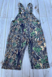 Western corduroy hunting print adjustable boy's boutique overalls 2601125M