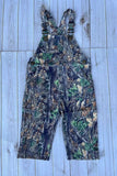 Western corduroy hunting print adjustable boy's boutique overalls 2601125M