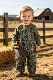 Western corduroy hunting print adjustable boy's boutique overalls 2601125M
