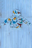 Western dinosaur print grey long sleeve hoody boy's boutique coat 2601128M 15S3