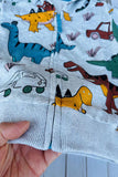 Western dinosaur print grey long sleeve hoody boy's boutique coat 2601128M 15S3
