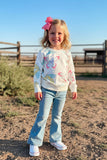 Western buttefly print long sleeve girls boutique top 2601129M 10S8