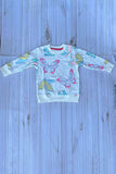 Western buttefly print long sleeve girls boutique top 2601129M 10S8