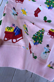 Christmas printed pink long sleeve girls boutique top 2601130M 7S1