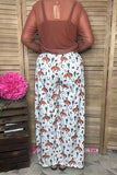 Southern Stitch Western rodeo printed wide leg women's pant GJQ16974