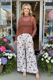Southern Stitch Western rodeo printed wide leg women's pant GJQ16974