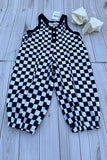 Mom and me Checkered Loose Overall girls Romper/Jumpsuit XCH05035 A11S1