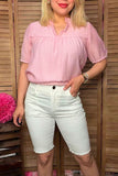 J197 White denim fabric bermuda shorts IS13